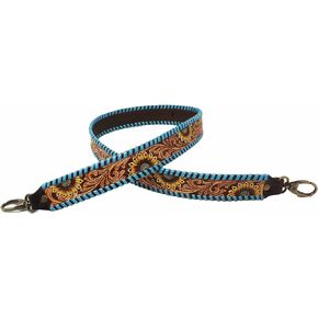 CHALLENGER Western Sunflower Tooled Leather Laced Replacement Shoulder Strap 115FK11