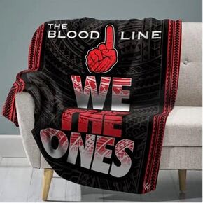 Sleep Squad Bloodline 60" x 80" Raschel Plush Blanket – Wrestling Family Super-Soft Throw