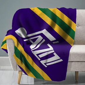 Sleep Squad Utah Jazz Hardwood Classics 60" x 80" Raschel Plush Blanket – an NBA Super-Soft Throw