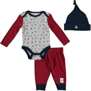 بدلة قطعة واحدة للأطفال من Happy Threads وسروال الركض مع قبعة مكونة من 3 قطع طقم هدايا مكون من قطعة واحدة وسروال in Kuwait