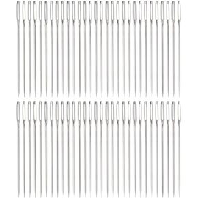 HARFINGTON 500pcs Large Eye Stitching Needles 1.57Inch Bulk Sewing Needles Stainless Steel Leather Needle Embroidery Needle Yarn Knitting Hand Sewing Needles