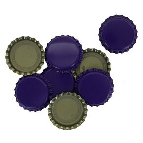 Brew Caps COMINHKPR72342 100 Purple Bottle Caps with Oxygen Barrier Liner