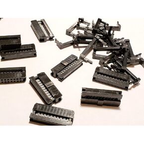 Connectors Pro 25-PK 2x10 20 Pins 2mm 0.079" Pitch Dual Row IDC Socket for 1mm Flat Ribbon Cable, 25-Pack
