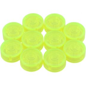 Yibuy 10 Pieces 24.4x12mm Plastic Fluorescent Green Electric Guitar Effect Pedal Knobs Cap Musical Instrument Accessory