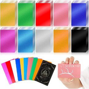 Tandefio 1000 Pcs Metal Business Card Blanks Bulk Multicolor Aluminum Sheet Business Card 3.38 x 2.12" Business Cards blanks for Customize Card Office Name Card Laser Engraving CNC Graduation Gift