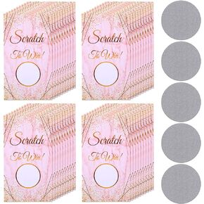Outus 100 Pieces Gift Certificates Scratch Cards for Small Business Personalized Blank Gift Cards for Holiday, Christmas, Wedding, Birthday, Party Supply(Black)