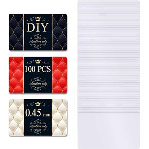Sublimation Metal Business Cards 0.45 mm Thick 3.4 x 2.1 x 0.018 Inch White Aluminum Blanks Name Card for Custom Engrave Color UV Print (100 Pieces)