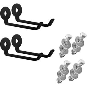 LHERUT 4PCS Squat Rack Storage Hook Attachments Barbell Bar Rack Storage Holder Power Rack Storage Accessories Weight Rack Mount Barbell Holder Gym Organization Resistance Band Hook