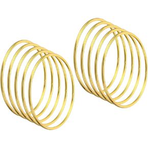 PATIKIL 3 Inch Dream Catcher Rings, 20 Pcs Metal Macrame Wreath Floral Round Ring Hoop for Christmas Decor Home Car DIY Craft Wedding Wall Hanging Decorations, Gold