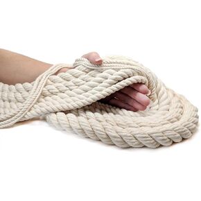 Ravenox 100% Cotton Twisted Rope | (White)(1/4 in x 10 ft) |USA Made Natural Cord | Baker & Butchers Twine, Macramé, Knotting, Crafts, Pet Toys