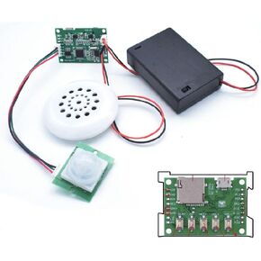 Stemedu MP3 Playback Kit Music Voice Recording Module DIY Welcomer Sound Recording Board with Speaker and PIR Infrared Sensor, Support USB Download and TF Card