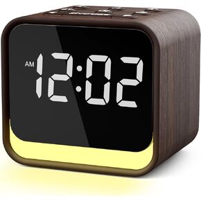 جهاز صوت ضوضاء بيضاء من ريتشر مع ساعة منبه رقمية لغرف النوم، مكبر صوت بلوتوث، شاشة LED قابلة للتعتيم، 24 صوتًا مهدئًا لأصوات طبيعة المطر والمحيط، آلة ضوضاء بنية للنوم in Kuwait