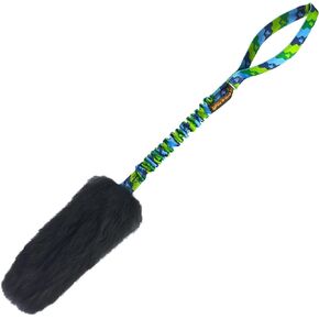 Tug-E-Nuff WondaBaa Bungee Tug Toy for Dogs for Interactive Training & Play | Soft and Responsibly-Sourced Sheepskin Bite Area | For Dogs of All Ages | Durable Design in 3 Colours | Size 23 x 3 inches