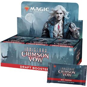 السحر: The Gathering Innistrad: Crimson Vow Draft Booster Box | 36 حزمة + غلاف صندوق دراكولا (541 بطاقة سحرية)
