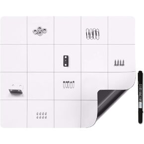 Magnetic Project Mat Showpin Magnetic Mat for Screws with Dry Erase Pen - Large Size Magnetic Pad Preventing Small Screws from Getting Lost and Unorganized - 9.8x11.8 inches