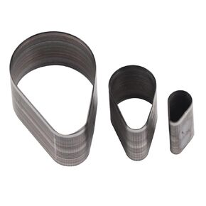 3pcs Leather Craft Cutting tool Hole Hollow Steel Cutter Punch Tool Kit Heart-shaped Drop shape Pentagram Cutting Mold(Drop-shape)