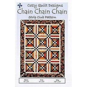 Cozy Quilt Designs 'Strip Club' Pattern - Chain Chain Chain (Includes Instructions for Three Project Sizes)