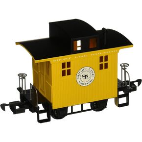 Bachmann Industries Li'L Big Haulers Caboose G-Scale Short Line Railroad with Yellow/Black Roof, Large