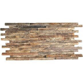 Ekena Millwork WPW24X12STMENA-CASE-6 ألواح حائط من خشب القارب المرصوفة ببلاط الفسيفساء، لمسة نهائية طبيعية