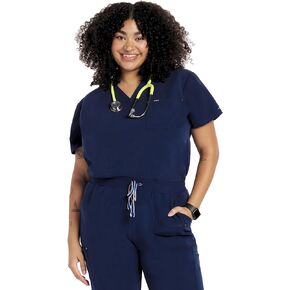 DOLAN Mayfair V-Neck Core Scrub Top, Womens Medical Scrub Top, 2-Pocket, Soft and Durable, Easy Care