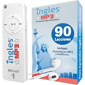 Curso de Inglés - Aprender Inglés Básico | English Course Inglés MP3 Nivel 1 | Incluye Reproductor MP3 con 90 Lecciones en Audio | Aprende Inglés Sin Gramática.
