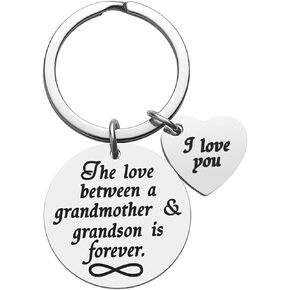 iWenSheng Grandma Gifts from Grandson - Christmas Gifts for Grandma Grandmother Gifts from Grandchildren, Grandma Keychain Birthday Mother’s Day Gifts for Grandma