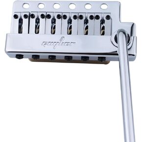 Guyker Guitar Tremolo Bridge String Spacing 10.8MM with Copper Saddle And Copper Block & Spring and Claw, Pop-In Vibrato Bar, Complete Install Kit Chrome