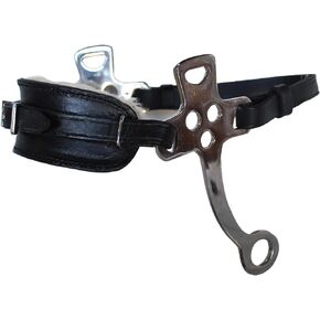 Horse Western English Leather Bitless Hackamore 7" Shank Adjustable Nose 35153