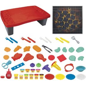 Play-Doh Kitchen Creations Big Grill Playset 40-Piece BBQ Toy for Kids 3 Years and Up with Non-Toxic Drizzle and 10 Colors (Amazon Exclusive)