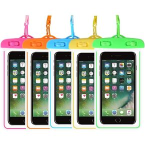 Waterproof Phone Pouch Glow in The Dark Universal Phone Case Dry Bags Luminous Large Frame Compatible with iPhone 12 Pro Max Mini 11 XR 8 Plus Samsung Galaxy Google Pixel LG HTC Nexus