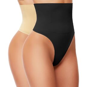 YADIFEN Women's Shapewear Thong Tummy Control Thong Panties Girdle Underwear High Waist Body Shaper Briefs Seamless Thong