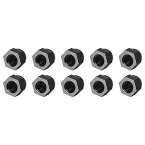 METALLIXITY Acorn Cap Nuts(M5x0.8mm) 20Pcs, Nylon Acorn Dome Cap Head Hex Nuts - for Industrial Mechanical Equipment, Black