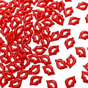 BENOSPACE 100Pcs Resin Red Lip Beads Flat Back Sexy Lip Accessories Kiss Charms Pendant Crafts for Jewelry Making DIY Scrapbooking Embellishment Phone Case Nail Art Hairpin Ornaments Decors Hair Clip in Kuwait