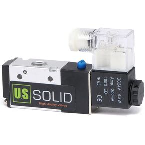 U.S. Solid 1/4inches NPT Pneumatic Electric Solenoid Valve 3 Way 2 Position DC 24V