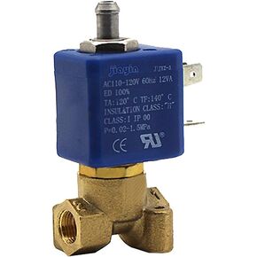 Jiayin JYZ-3 Normally Closed N/C 2/3 Way AC 110V - 120V 1/8" Brass Coffee Makers Steam Air Water High Pressure 2 Position 3 Way Water Solenoid Valve Boiler Valve