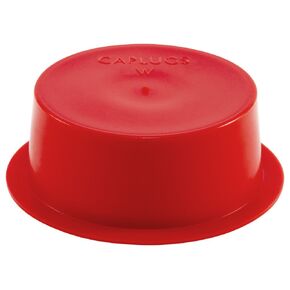 Caplugs 99394853 Plastic Tapered Cap and Plug with Wide Flange W-21, PE-LD, Cap OD 1.883" Plug ID 2.100", Red (Pack of 40)