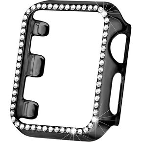 Secbolt Dressy Case Compatible with Apple Watch Band, Bling Cover Bumper Protective Frame Screen Protector for iWatch SE Series 6/5/4/3/2/1