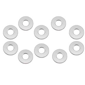 Qimoo 10 Pcs Round Aluminum Spacers, Round Metal Spacer 6.2mm ID * 12mm OD * 10mm L Thickness Aluminum Spacer 1/4" ID Screw Standoff for 1/4" or M6 Screw Bolts