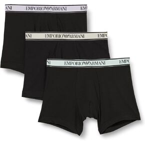 Emporio Armani Men's Stretch Cotton Core Logoband 3-Pack Boxer