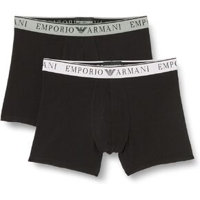Emporio Armani Men's Stretch Cotton Endurance 2-Pack Midwaist Boxer