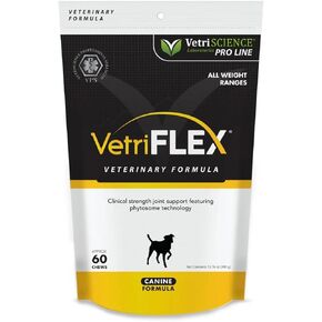 VETRISCIENCE Pro VetriFlex Joint Supplement for Dogs, 60 Chews