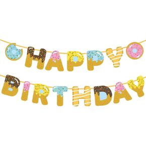 MEETINGU Strawberry Happy Birthday Banner, Strawberry Themed Birthday Party Decoration, Berry Sweet Girl Party Decoration