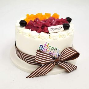 NICE PURCHASE 6 inch Fake Birthday Cake Fake Food Bakery Shop Cake Display Model Party Decoration Faux Replica Cake