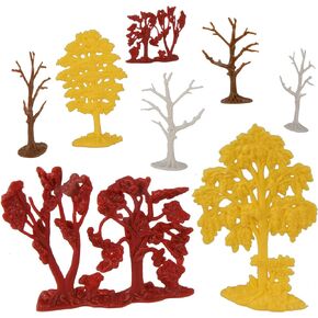 BMC CTS Woodland Forest Trees - 8pc Plastic Figure Playset Diorama Accessories