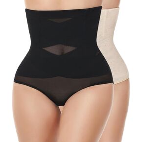YADIFEN 2Pack Shapewear for Women Tummy Control, High Waisted Body Shaper Panties Firm Control Stomach Girdle Underwear