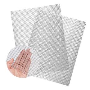 LABALPHA 50 Mesh Wire Mesh 304 Stainless Steel Woven Wire Mesh, Air Vent Mesh 16X12 inches, for Cage, Garden, Filter Mesh, Never Rust and Heat Resisting, 2pcs