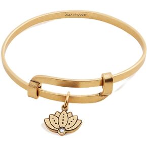 Alex and Ani Statement Motivation Expandable Bangle Bracelet, Lotus,Rafaelian Gold,Gold, Bracelets