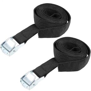 uxcell Tie Down Strap Cam Buckle Lashing Strap 1" x 30Ft 550lb 250Kg Load Polypropylene for Moving Securing Cargo, Blue, Pack of 2