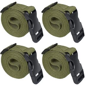 Premium Utility Straps with Quick Release Buckle Adjustable Short Nylon Tie Down Straps for Backpack Tactical Lashings Camping Gear Sleeping Bag Mattress Conveyor Belt Luggage