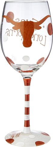 كأس نبيذ Gameday Outfitters NCAA Texas Longhorns Drinkware، مقاس واحد/12 أونصة، متعدد الألوان in Saudi Arabia